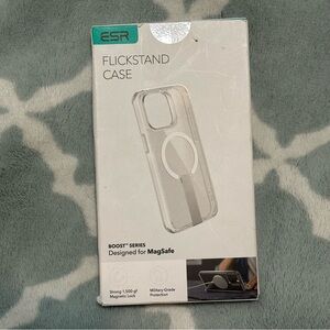 NEW iPhone 15 Pro Max MagSafe Phone Case Frosted Black w/ Flick Stand